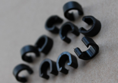 Radon clema C-clip plastic - negru 50 buc. - Img 3