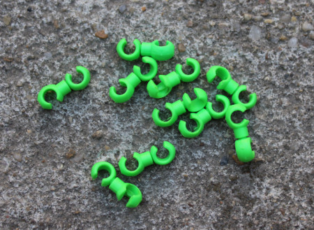 S-Clip clema dubla rotativa prins camasa cablu - 10 buc.Set Verde - Img 3