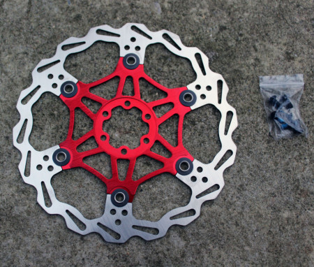 Snail Floating CNC 2-piece Disc Rotor - 203mm rosu - Img 6