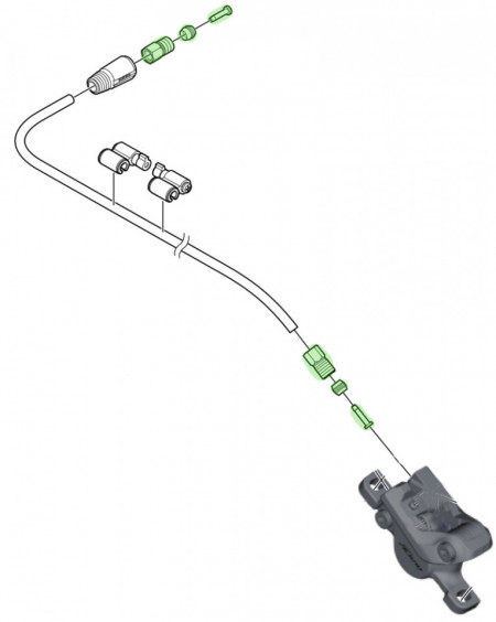 Shimano Tube Joint Kit SM-BH59 Flat-Mount(oliva-insertie-surub) - Img 2