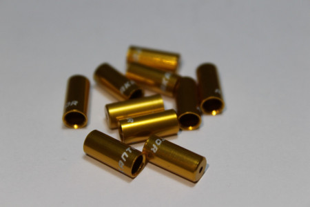 Capat camasa frana aluminiu 5mm - set 10buc. auriu - Img 2