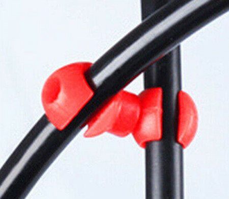 S-Clip clema dubla rotativa prins camasa cablu - 10 buc.Set Rosu - Img 2