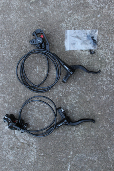 Shimano BL-MT401/BR-MT410 Disc Frane - Set 900/1650mm + adaptoare - Img 3
