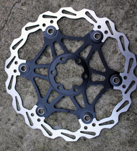 Snail Floating CNC 2-piece Disc Rotor - 180mm negru - Img 4