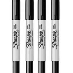 4buc. Sharpie Fine Point Bullet - marker 0.9mm