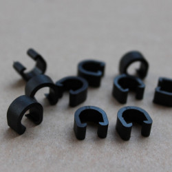 Radon clema C-clip plastic - negru 10 buc. - Img 2