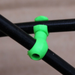S-Clip clema dubla rotativa prins camasa cablu - 6buc.Set Verde