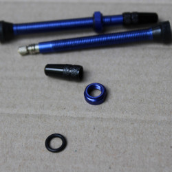 Set Valva tubeless FV 60mm Wake - albastru