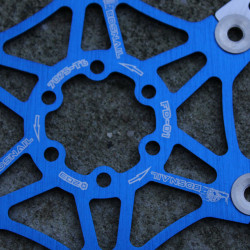 Snail Floating CNC 2-piece Disc Rotor - 203mm albastru
