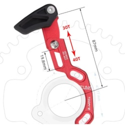 Toopre Flip-Guide Wide UltraLight CNC - ISCG-03 Chain Guide rosu - Img 2