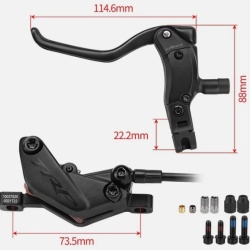 TRP C2.3 (HD-EU832) 4-Piston Hydraulic Disc Brake Set DH MTB Heavy Cargo E-Bike - Img 2
