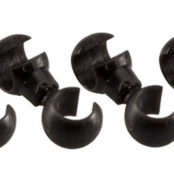 S-Clip clema dubla rotativa prins camasa cablu - 4 buc.Set Negru