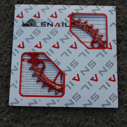 Snail Narrow Wide CNC Ultralight 34T 104bcd - Rosu