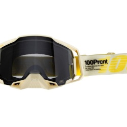 100% Armega Barely goggle - Smoked Iridium lens - alb/crem
