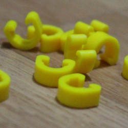 Radon clema C-clip plastic - galben 10 buc.