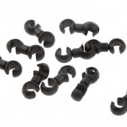 S-Clip clema dubla rotativa prins camasa cablu - 10 buc.Set Negru