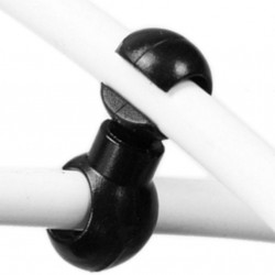 S-Clip clema dubla rotativa prins camasa cablu - 6 buc.Set Negru