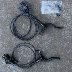 Shimano BL-MT401/BR-MT410 Disc Frane - Set 800/1550mm + adaptoare - Img 3