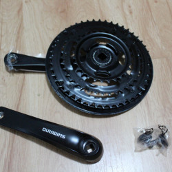 Shimano FC-TY501 Tourney - negru 170mm angrenaj 48-38-28T - Img 5
