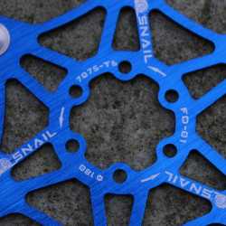 Snail Floating CNC 2-piece Disc Rotor - 180mm albastru - Img 2