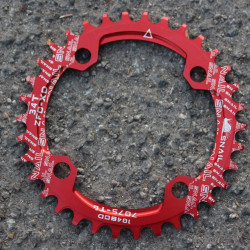Snail Narrow Wide CNC Ultralight 34T 104bcd - Rosu