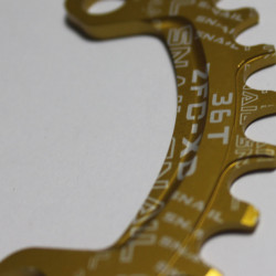 Snail Narrow Wide CNC Ultralight 36T 104bcd - Auriu - Img 3