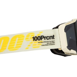 100% Armega Barely goggle - Smoked Iridium lens - alb/crem