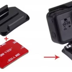 Adaptor GoPro curbat - prindere cu banda adeziva 3M pentru camere sport - Img 3