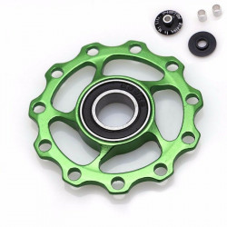 Rotita 11T Extralight, rulment aluminiu CNC - verde