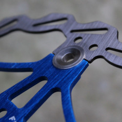 Snail Floating CNC 2-piece Disc Rotor - 180mm albastru - Img 3