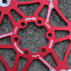Snail Floating CNC 2-piece Disc Rotor - 203mm rosu