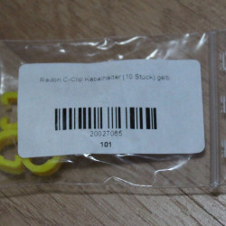 Radon clema C-clip plastic - galben 10 buc.