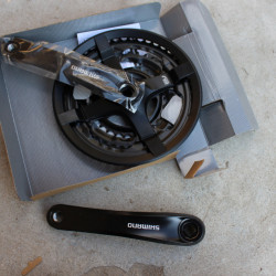 Shimano FC-TY501 Tourney - negru 175mm angrenaj 48-38-28T - Img 3