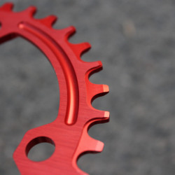 Snail Narrow Wide CNC Ultralight 34T 104bcd - Rosu