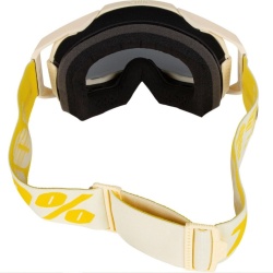 100% Armega Barely goggle - Smoked Iridium lens - alb/crem