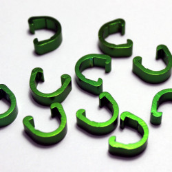 Clema SET CNC aluminiu - Verde 10 buc.