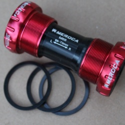 Meroca CNC Hollowtech 2 monobloc rulment - rosu - Img 3