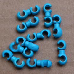 S-Clip clema dubla rotativa prins camasa cablu - 10 buc.Set Albastru
