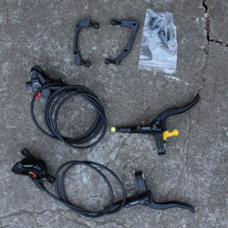 Shimano MT420 4-piston disc frane set complet + adaptoare IS J-Kit - Img 2
