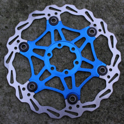 Snail Floating CNC 2-piece Disc Rotor - 180mm albastru - Img 5