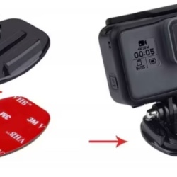 Adaptor GoPro plat - prindere cu banda adeziva 3M pentru camere sport - Img 3