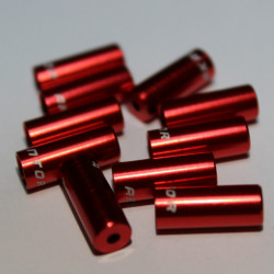 Capat camasa schimator aluminiu 4mm - set 10buc. rosu