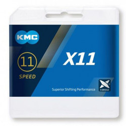 KMC X11 Silver + quick link 118L - lant bicicleta