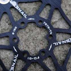 Snail Floating CNC 2-piece Disc Rotor - 180mm negru