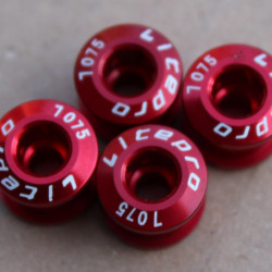 Litepro Superlight CNC - set surub placi angrenaj 1 foaie - rosu