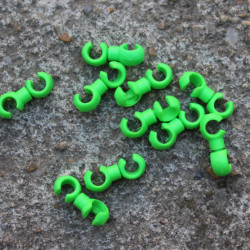 S-Clip clema dubla rotativa prins camasa cablu - 10 buc.Set Verde - Img 3