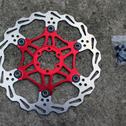 Snail Floating CNC 2-piece Disc Rotor - 203mm rosu