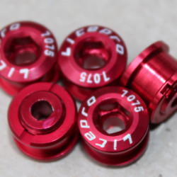 Litepro Superlight CNC 5buc.- set surub placi angrenaj 1 foaie - rosu