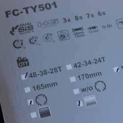 Shimano FC-TY501 Tourney 48-38-28T - 175mm angrenaj - Img 3
