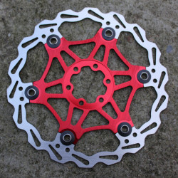 Snail Floating CNC 2-piece Disc Rotor - 180mm rosu